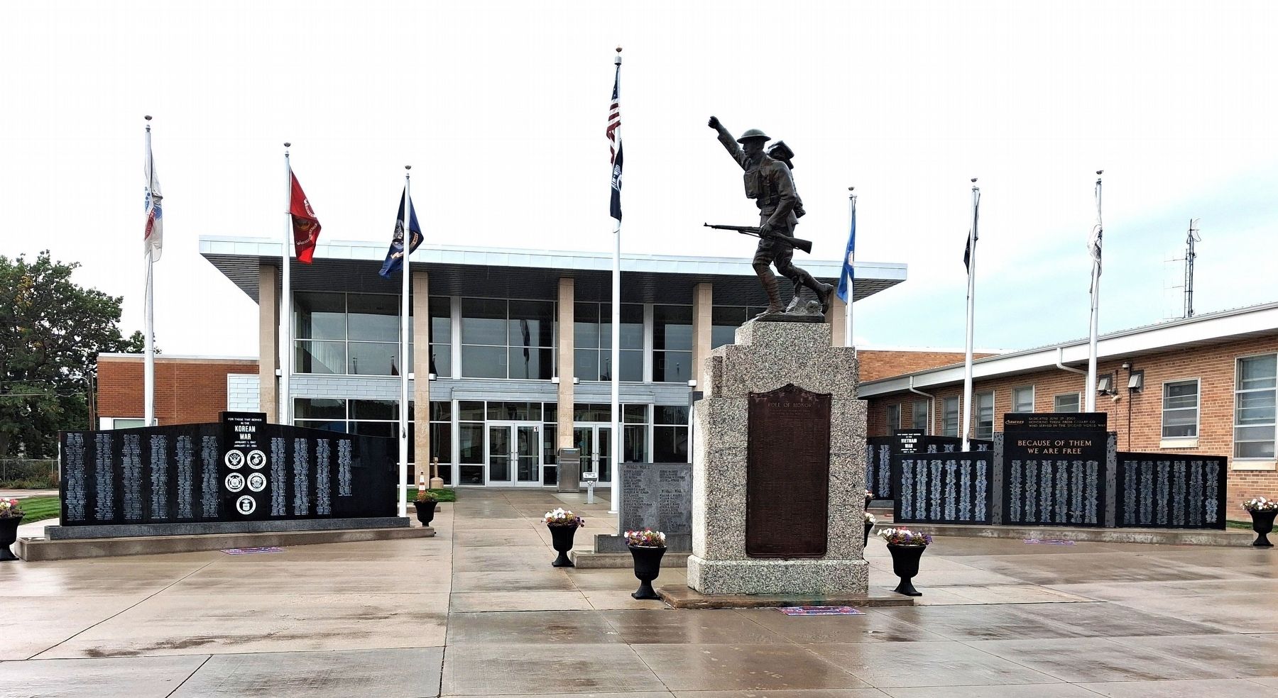 Valentine War Memorial Plaza. Click for full size. Valentine War Memorial Plaza image. Click for full size.
