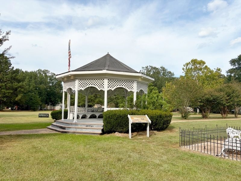 D'Lo And Finkbine Lumber Company Marker near town gazebo.. Click for full size. D'Lo And Finkbine Lumber Company Marker near town gazebo. image. Click for full size.