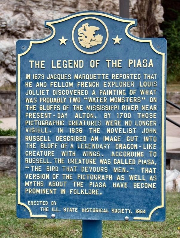 The Legend of the Piasa Marker. Click for full size. The Legend of the Piasa Marker image. Click for full size.