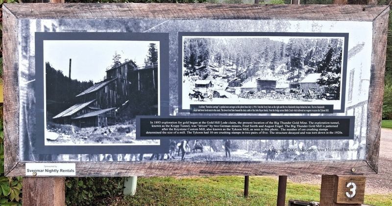 Big Thunder Gold Mine Marker. Click for full size. Big Thunder Gold Mine Marker image. Click for full size.