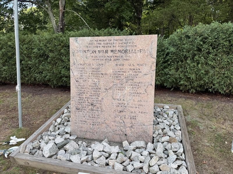 Johnston War Memorial Park Marker. Click for full size. Johnston War Memorial Park Marker image. Click for full size.