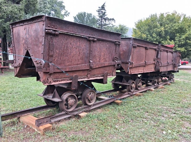 Ore Cars Near Big Thunder Gold Mine Marker. Click for full size. Ore Cars Near Big Thunder Gold Mine Marker image. Click for full size.