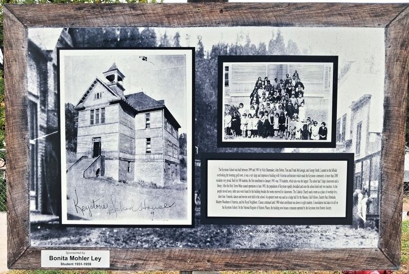 Keystone School Marker. Click for full size. Keystone School Marker image. Click for full size.
