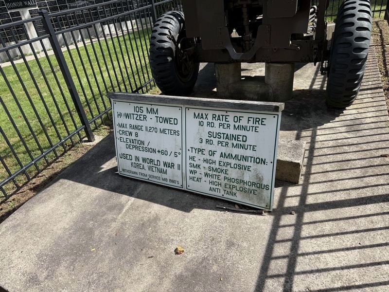 105 mm Howitzer - Towed Marker. Click for full size. 105 mm Howitzer - Towed Marker image. Click for full size.