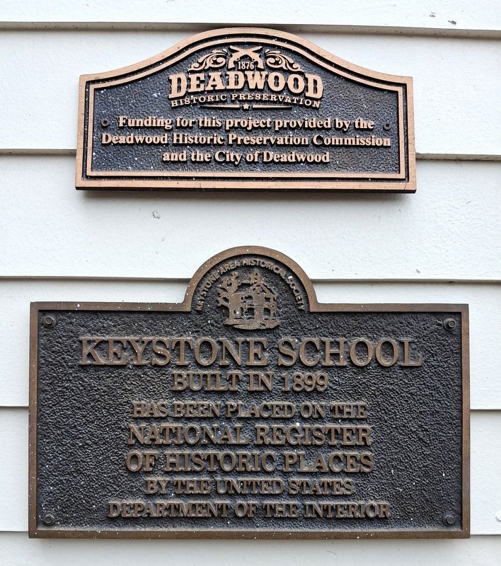 Keystone School NRHP Marker. Click for full size. Keystone School NRHP Marker image. Click for full size.