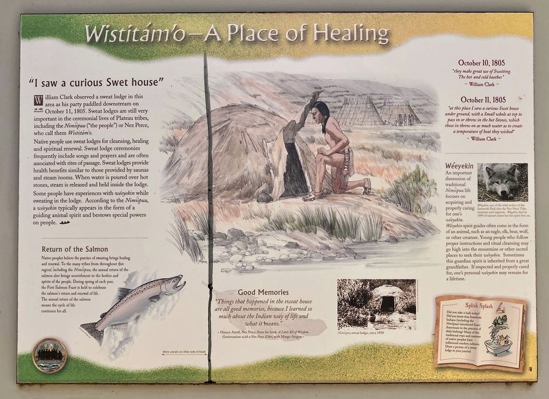 <i> Wistit�m'o </i> - A Place of Healing Marker image. Click for full size.