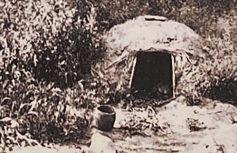 <i> Wistit�m'o </i> - A Place of Healing Marke (detail): <i>Nimiipuu</i> Sweat Lodge image. Click for full size.