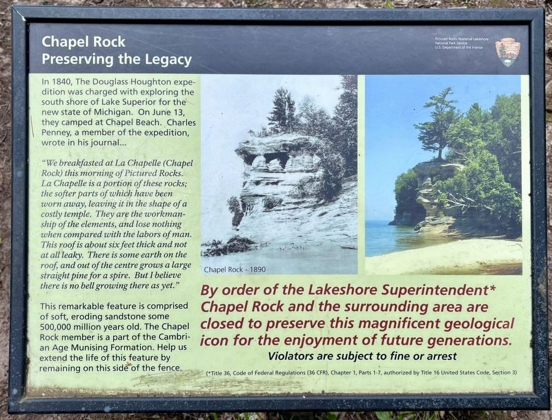 Chapel Rock Marker. Click for full size. Chapel Rock Marker image. Click for full size.