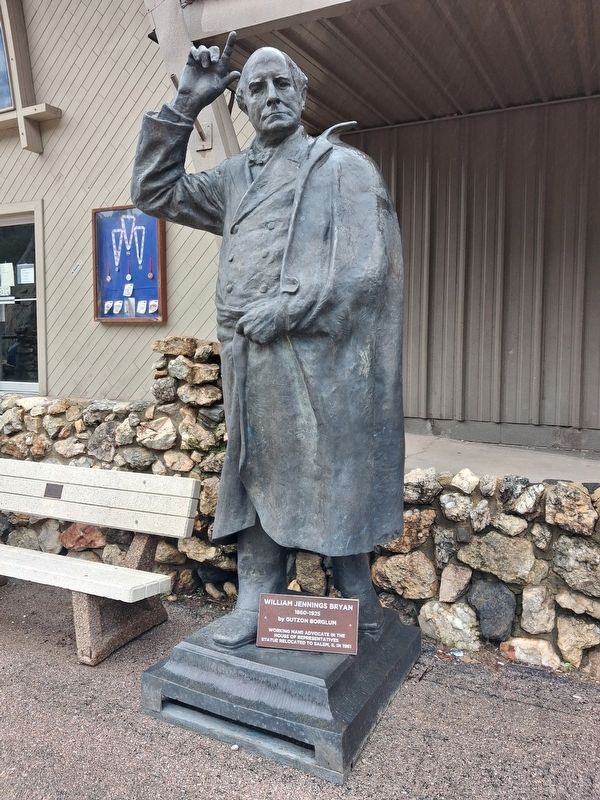 William Jennings Bryan Statue and Marker image. Click for full size.
