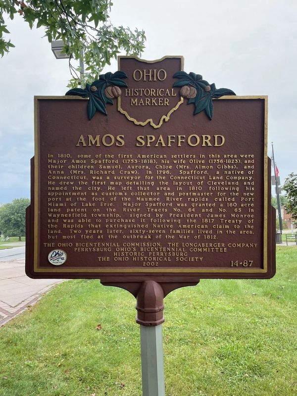 Amos Spafford Marker. Click for full size. Amos Spafford Marker image. Click for full size.