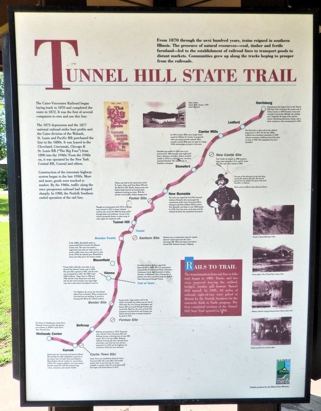 Tunnel Hill State Trail Marker. Click for full size. Tunnel Hill State Trail Marker image. Click for full size.