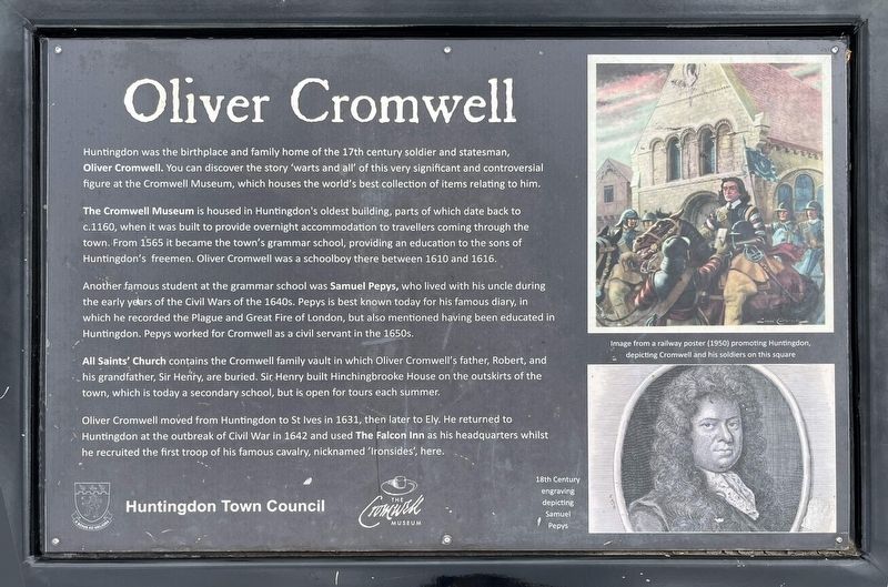 Oliver Cromwell Marker. Click for full size. Oliver Cromwell Marker image. Click for full size.