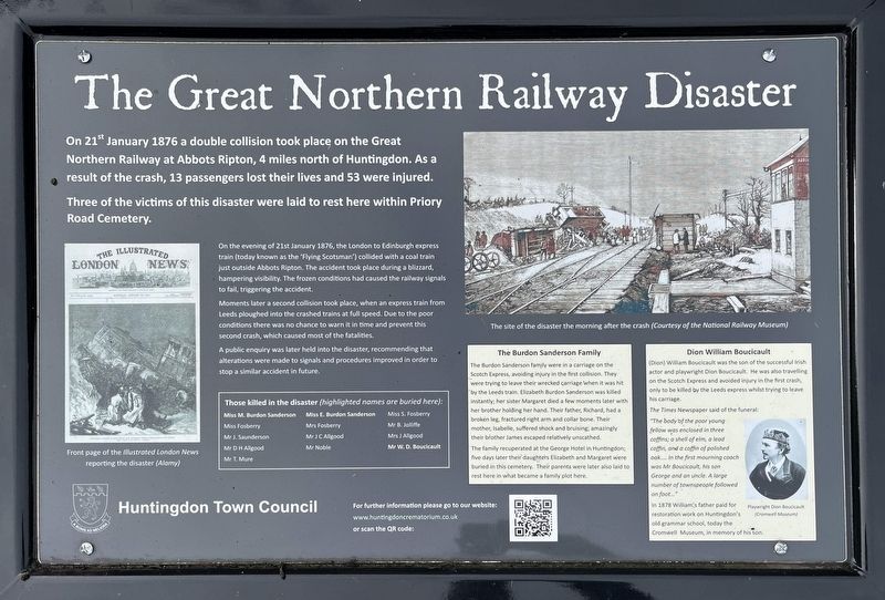 The Great Northern Railway Disaster Marker. Click for full size. The Great Northern Railway Disaster Marker image. Click for full size.