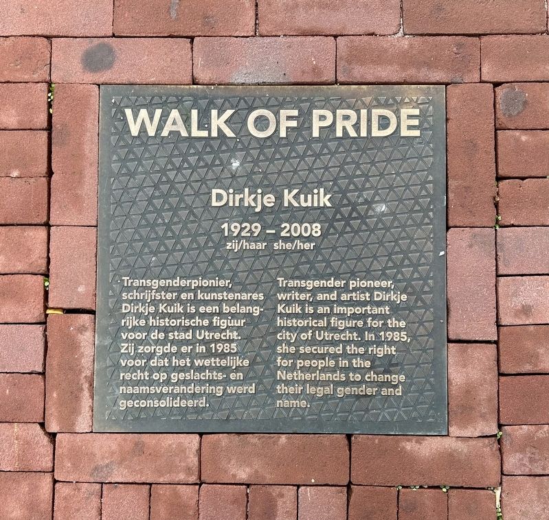 Dirkje Kuik Marker. Click for full size. Dirkje Kuik Marker image. Click for full size.