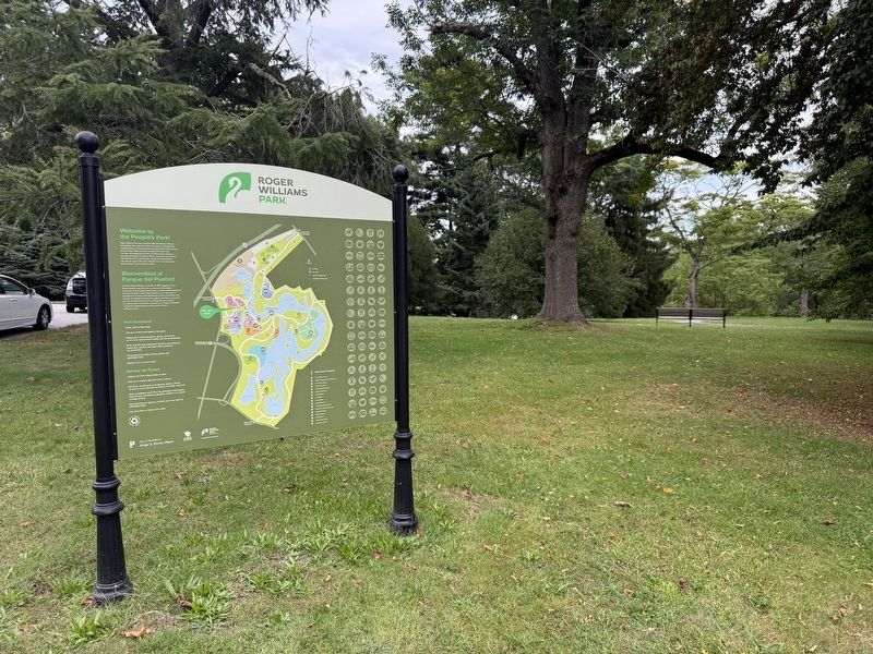 Roger Williams Park Marker. Click for full size. Roger Williams Park Marker image. Click for full size.