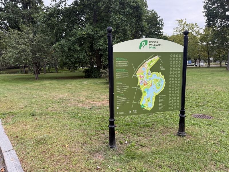Roger Williams Park Marker. Click for full size. Roger Williams Park Marker image. Click for full size.