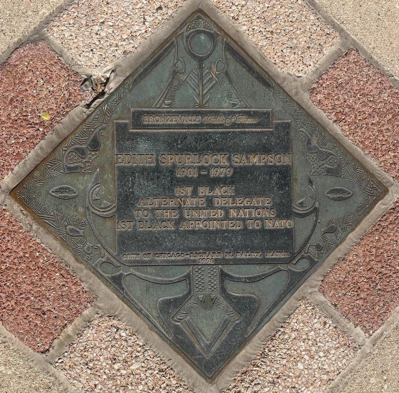 Edith Spurlock Sampson Marker. Click for full size. Edith Spurlock Sampson Marker image. Click for full size.