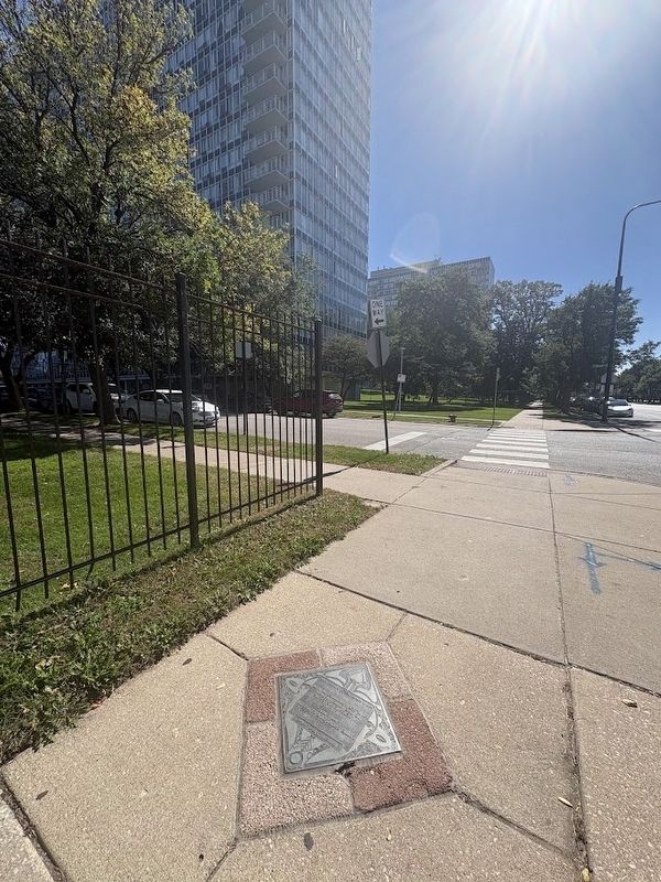 Edith Spurlock Sampson Marker at 32nd and King Drive. Click for full size. Edith Spurlock Sampson Marker at 32nd and King Drive image. Click for full size.