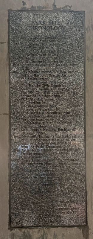 Park Site Chronology Marker. Click for full size. Park Site Chronology Marker image. Click for full size.