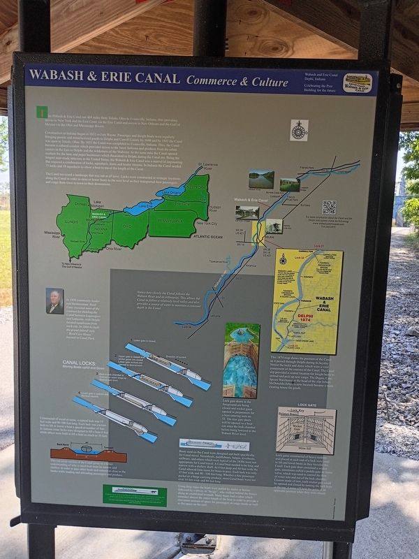 Wabash & Erie Canal Marker image. Click for full size.