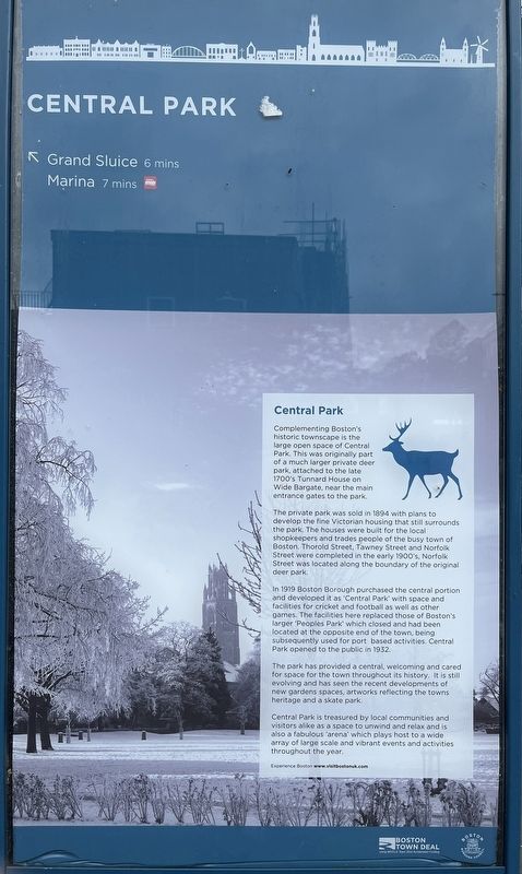 Central Park Marker. Click for full size. Central Park Marker image. Click for full size.
