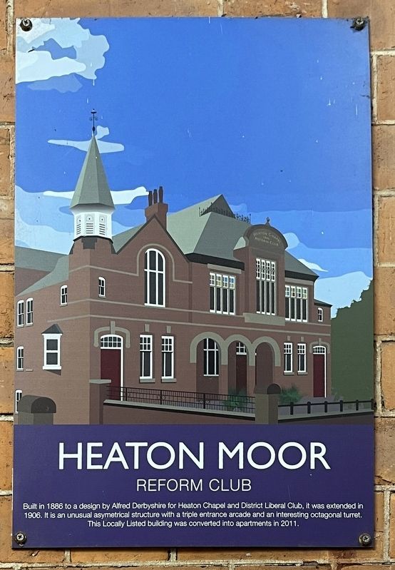Heaton Moor, Reform Club Marker. Click for full size. Heaton Moor, Reform Club Marker image. Click for full size.