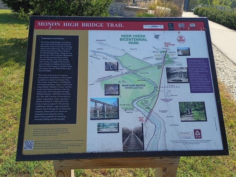 Monon High Bridge Trail Marker image. Click for full size.