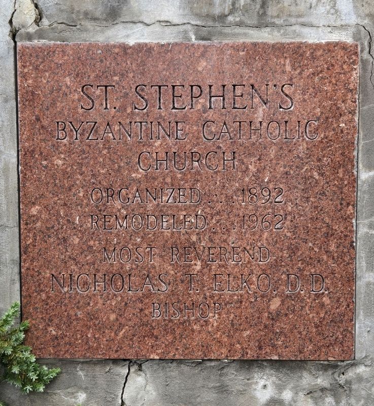 St. Stephen's Byzantine Catholic Church Marker image. Click for full size.