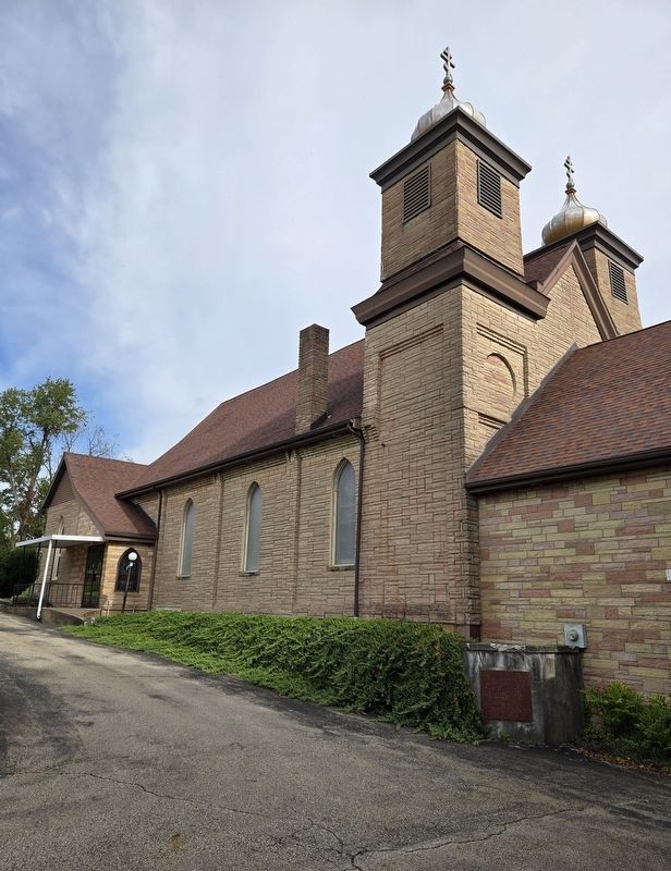 St. Stephen's Byzantine Catholic Church and Marker image. Click for full size.