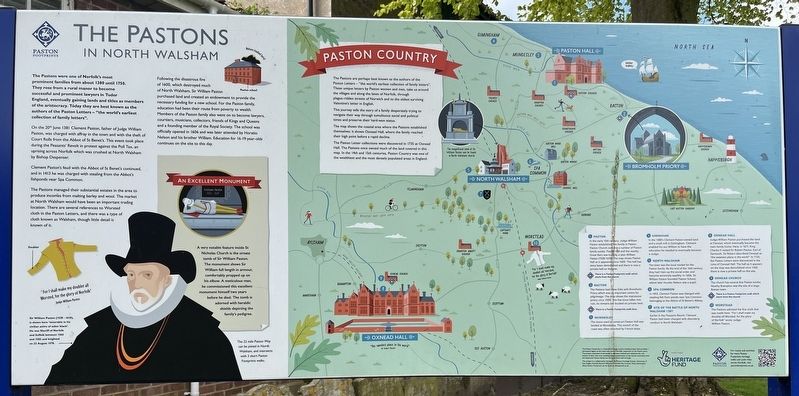 The Pastons in North Walsham Marker. Click for full size. The Pastons in North Walsham Marker image. Click for full size.