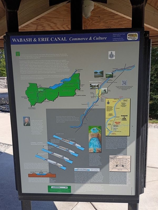 Wabash & Erie Canal Marker image. Click for full size.
