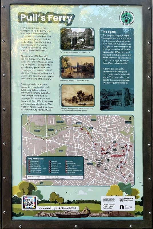 Pull's Ferry Marker. Click for full size. Pull's Ferry Marker image. Click for full size.