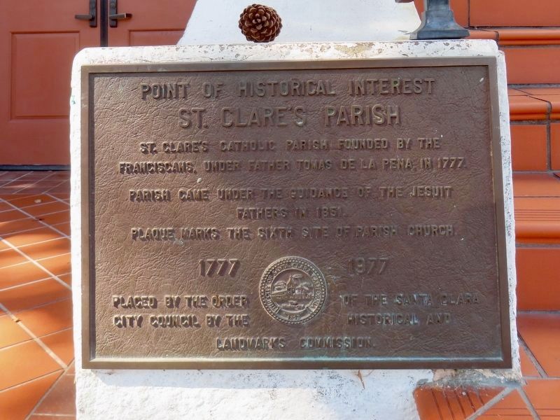 St. Clare’s Parish Marker. Click for full size. St. Clare’s Parish Marker image. Click for full size.