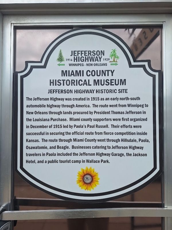 Miami County Historical Museum Marker. Click for full size. Miami County Historical Museum Marker image. Click for full size.