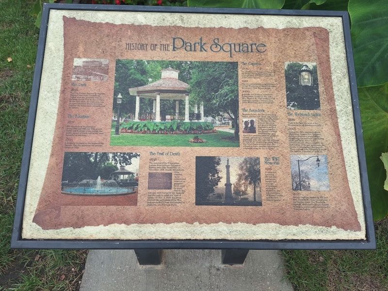 History of the Park Square Marker. Click for full size. History of the Park Square Marker image. Click for full size.