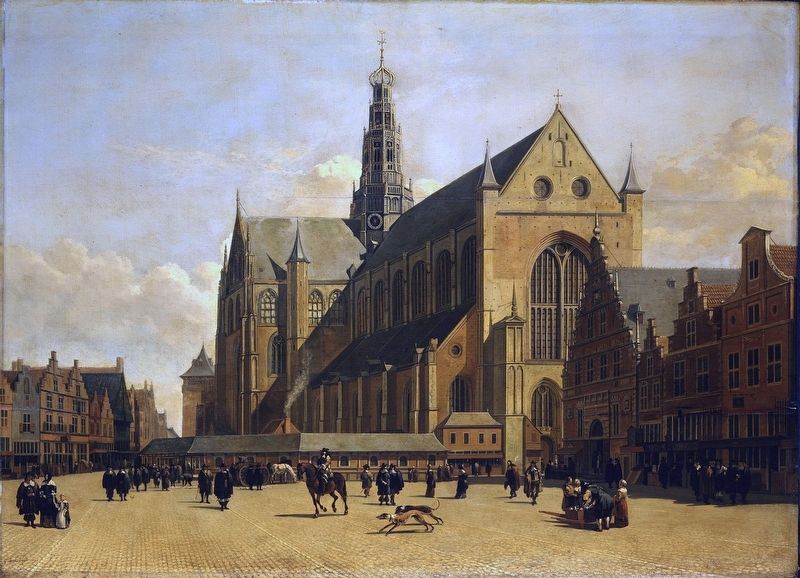 The Market Place at Haarlem, looking towards the Grote Kerk. Click for full size. The Market Place at Haarlem, looking towards the Grote Kerk image. Click for full size.