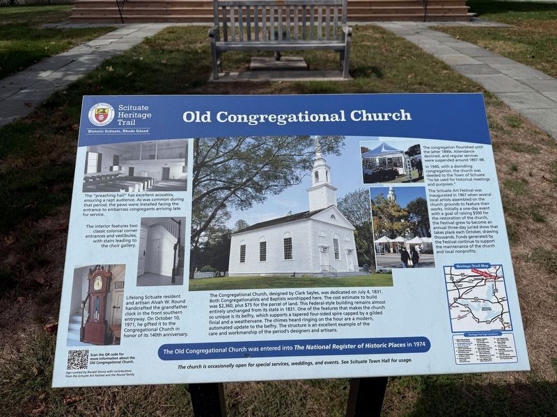 Old Congregational Church Marker. Click for full size. Old Congregational Church Marker image. Click for full size.