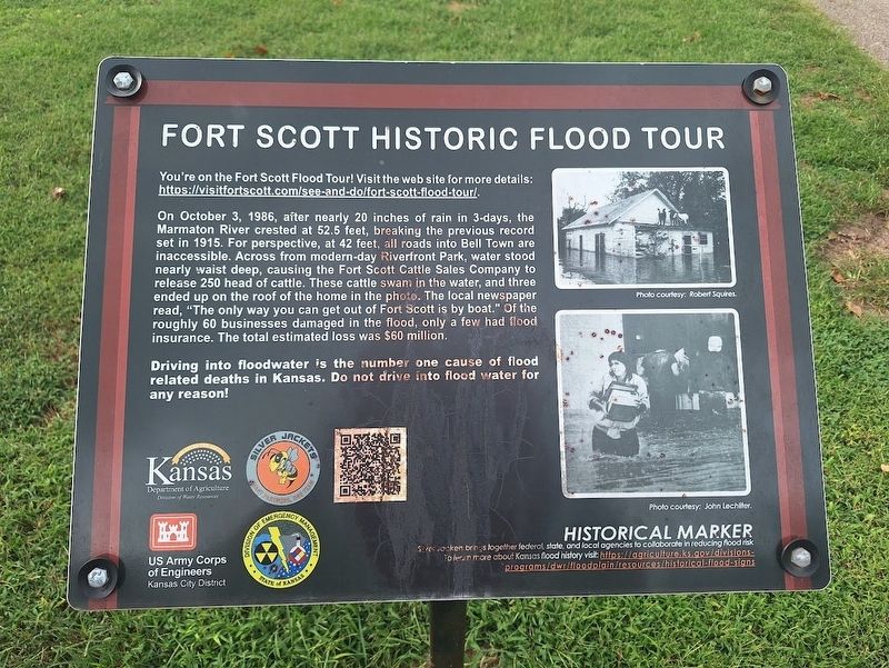 Riverfront Park 1986 flooding Marker. Click for full size. Riverfront Park 1986 flooding Marker image. Click for full size.