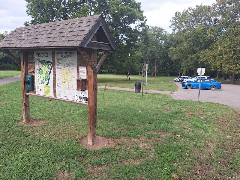 Riverfront Park 1986 flooding Marker. Click for full size. Riverfront Park 1986 flooding Marker image. Click for full size.