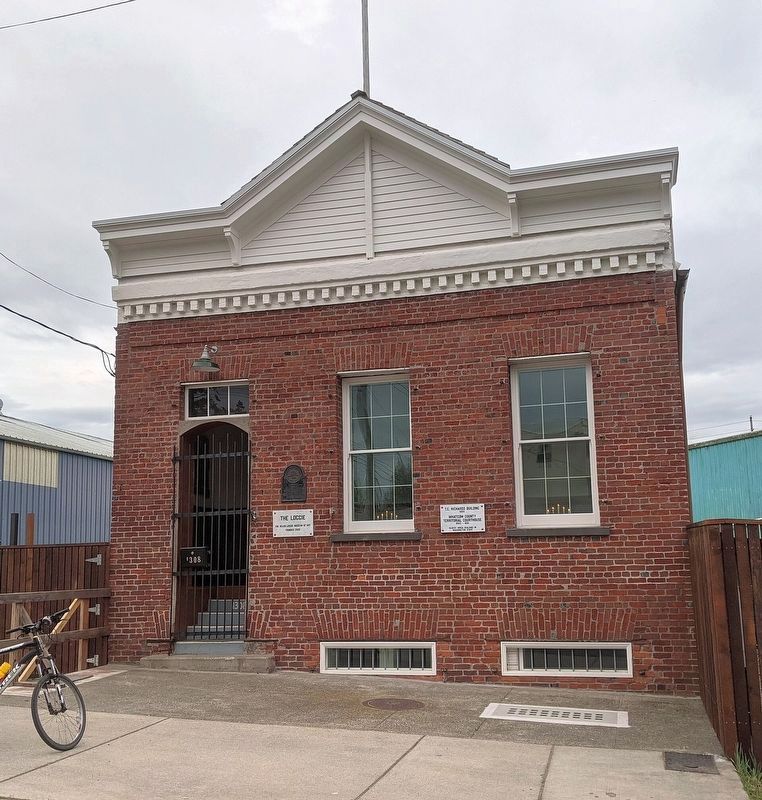 Oldest Brick Building in Washington State Marker. Click for full size. Oldest Brick Building in Washington State Marker image. Click for full size.