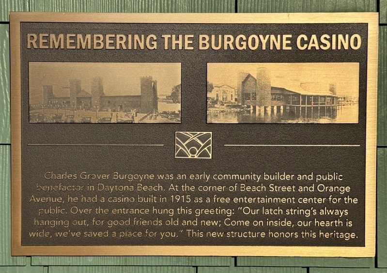 Remembering The Burgoyne Casino Marker. Click for full size. Remembering The Burgoyne Casino Marker image. Click for full size.