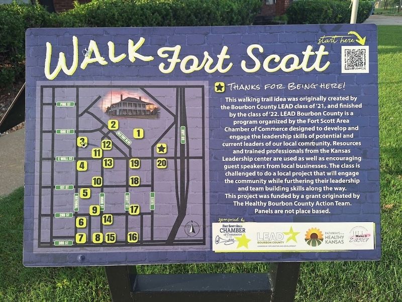 Walk Fort Scott Marker. Click for full size. Walk Fort Scott Marker image. Click for full size.