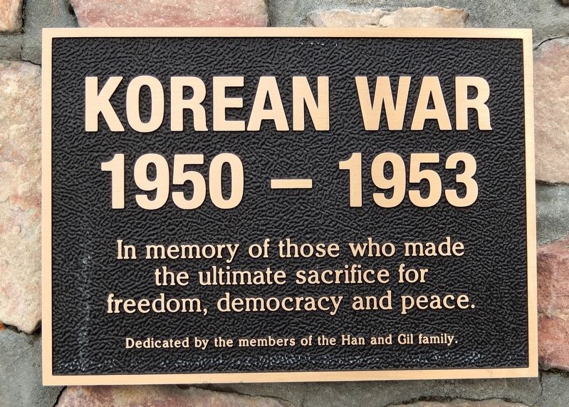 Korean War Marker. Click for full size. Korean War Marker image. Click for full size.