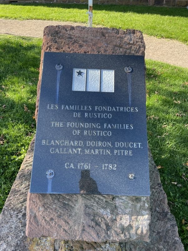 Les Familles Fondatrices de Rustico - The Founding Families of Rustico Marker. Click for full size. Les Familles Fondatrices de Rustico - The Founding Families of Rustico Marker image. Click for full size.