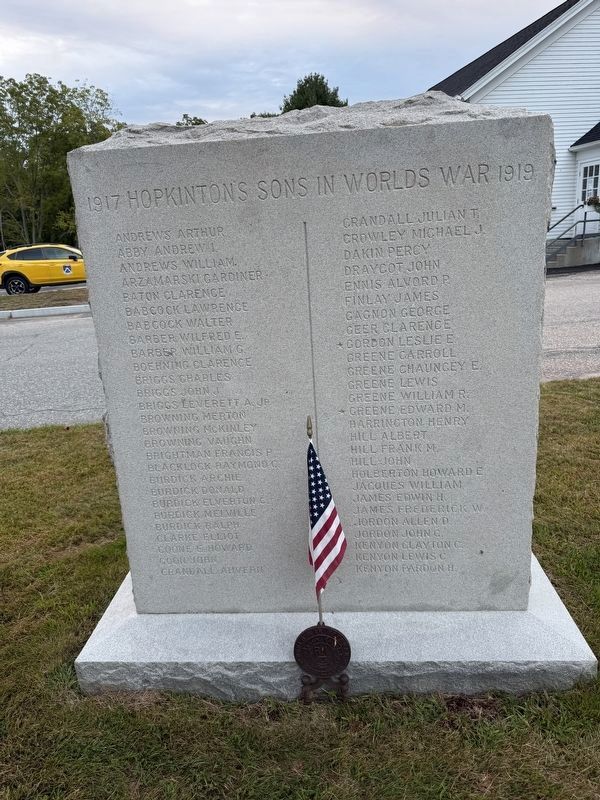 World War I Memorial. Click for full size. World War I Memorial image. Click for full size.