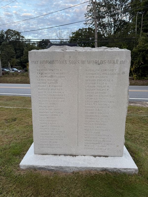 World War I Memorial. Click for full size. World War I Memorial image. Click for full size.