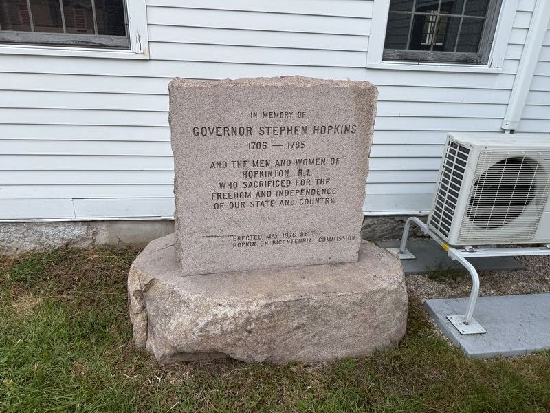 Governor Stephen Hopkins Memorial. Click for full size. Governor Stephen Hopkins Memorial image. Click for full size.