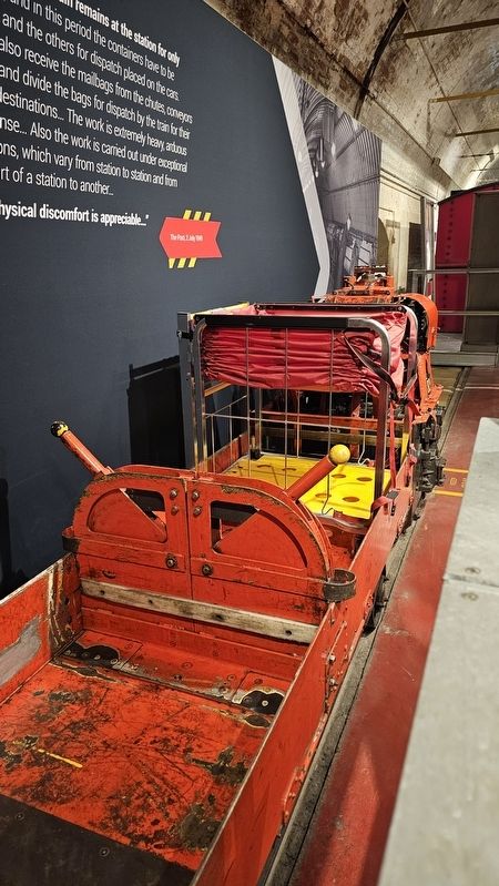 A Mail Rail car at The Postal Museum. Click for full size. A Mail Rail car at The Postal Museum image. Click for full size.