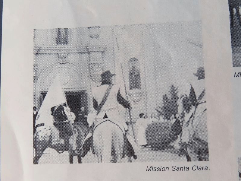 1976 Bicentennial Anza reenactors outside Mission Santa Clara. Click for full size. 1976 Bicentennial Anza reenactors outside Mission Santa Clara image. Click for full size.