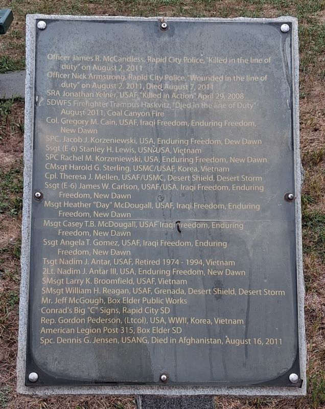 Veterans Memorial Park Marker. Click for full size. Veterans Memorial Park Marker image. Click for full size.